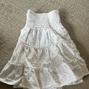 WHITE AMERICAN EAGLE FLOWY SKIRT | SIZE LARGE